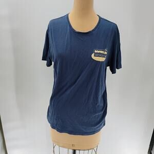 marine layer Respun lets jam t shirt size small blue short sleeve crew neck tee
